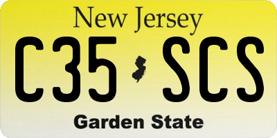 NJ license plate C35SCS