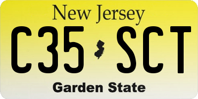 NJ license plate C35SCT
