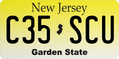 NJ license plate C35SCU