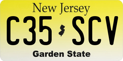 NJ license plate C35SCV