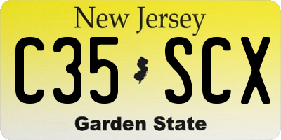 NJ license plate C35SCX