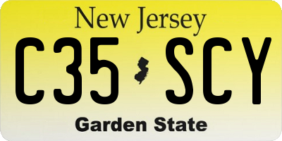 NJ license plate C35SCY