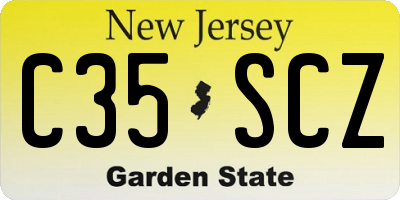 NJ license plate C35SCZ
