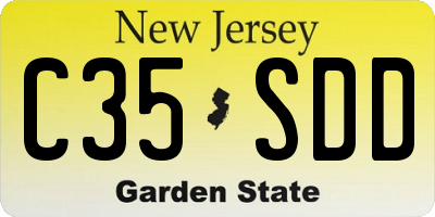 NJ license plate C35SDD