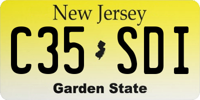 NJ license plate C35SDI