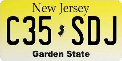 NJ license plate C35SDJ