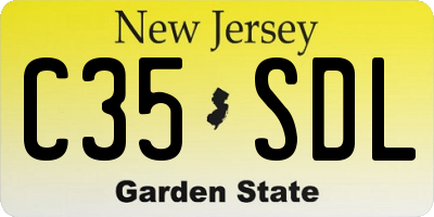 NJ license plate C35SDL