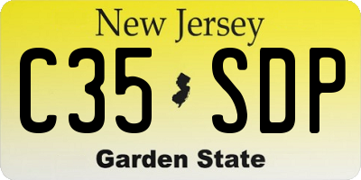 NJ license plate C35SDP