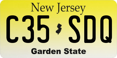 NJ license plate C35SDQ