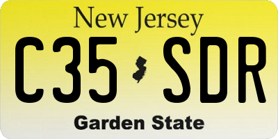 NJ license plate C35SDR
