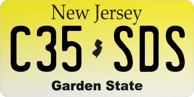 NJ license plate C35SDS