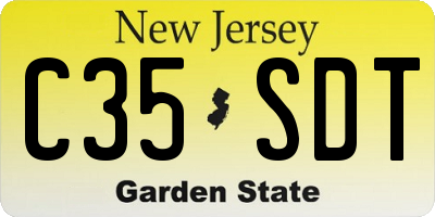 NJ license plate C35SDT