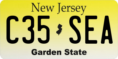 NJ license plate C35SEA