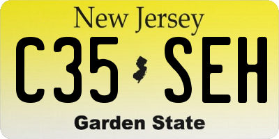 NJ license plate C35SEH