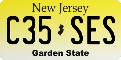 NJ license plate C35SES