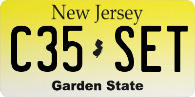 NJ license plate C35SET