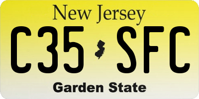 NJ license plate C35SFC