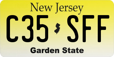 NJ license plate C35SFF