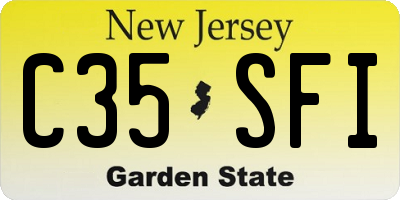 NJ license plate C35SFI