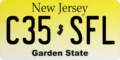 NJ license plate C35SFL