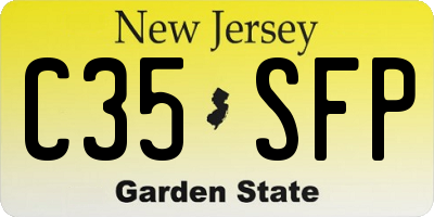 NJ license plate C35SFP