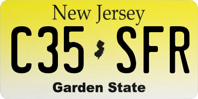 NJ license plate C35SFR