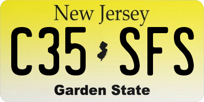 NJ license plate C35SFS