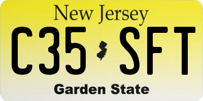NJ license plate C35SFT