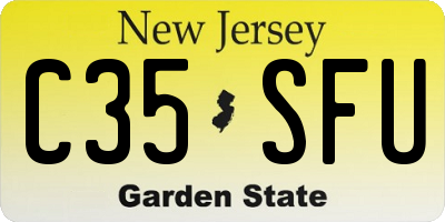 NJ license plate C35SFU