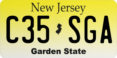 NJ license plate C35SGA