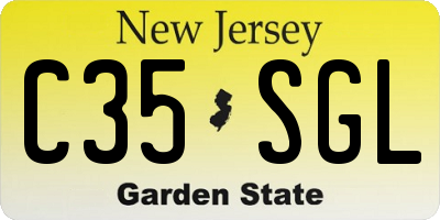 NJ license plate C35SGL