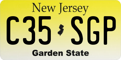 NJ license plate C35SGP