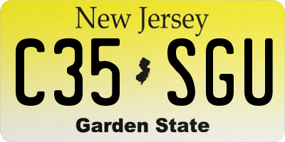 NJ license plate C35SGU