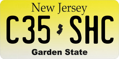 NJ license plate C35SHC