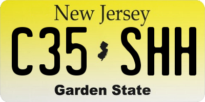NJ license plate C35SHH