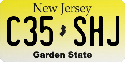 NJ license plate C35SHJ