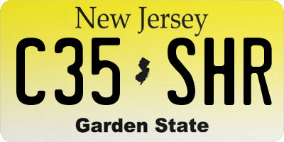 NJ license plate C35SHR