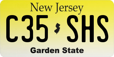 NJ license plate C35SHS