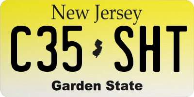 NJ license plate C35SHT