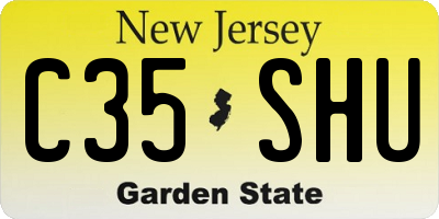 NJ license plate C35SHU