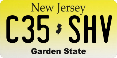 NJ license plate C35SHV