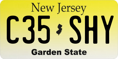NJ license plate C35SHY