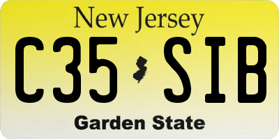 NJ license plate C35SIB