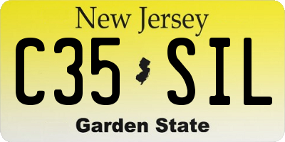 NJ license plate C35SIL