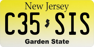 NJ license plate C35SIS