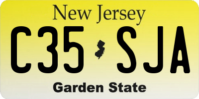 NJ license plate C35SJA