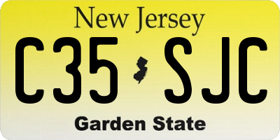 NJ license plate C35SJC