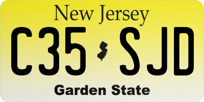 NJ license plate C35SJD