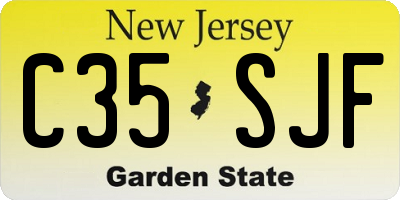 NJ license plate C35SJF