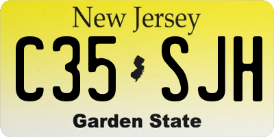 NJ license plate C35SJH